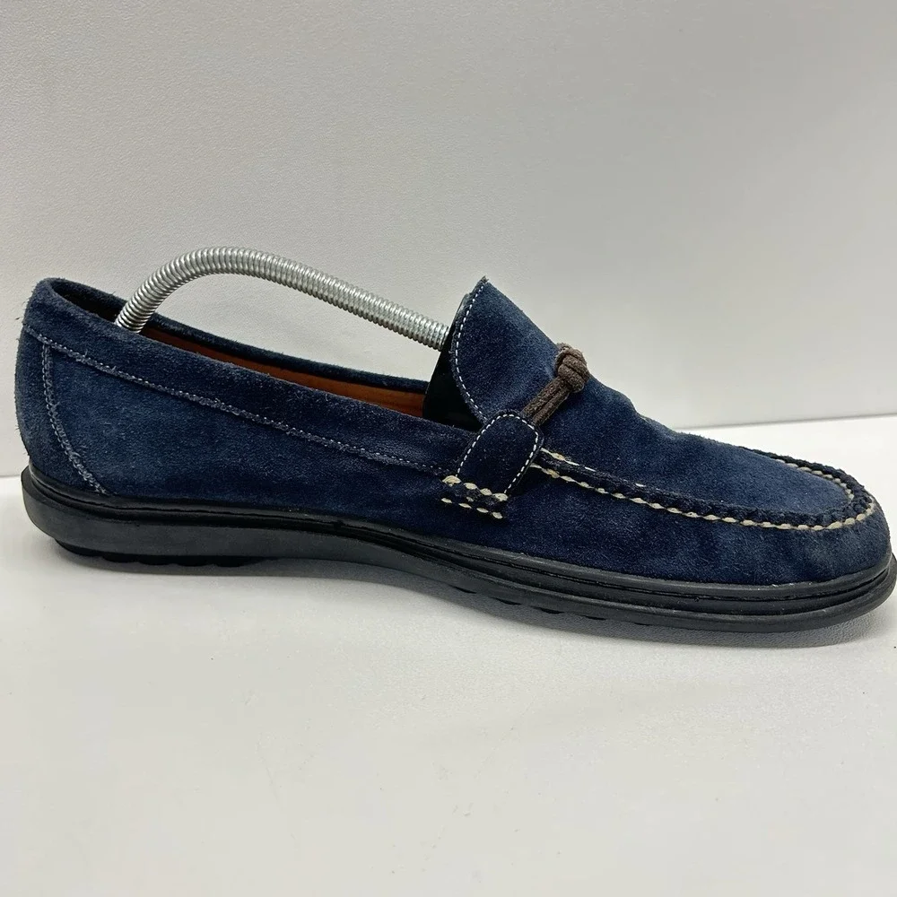 Martin Dingman Countrywear Suede Loafer Blue Mens Size 12M Slip On Driving